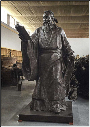讀書孔子雕塑|看書孔子雕塑